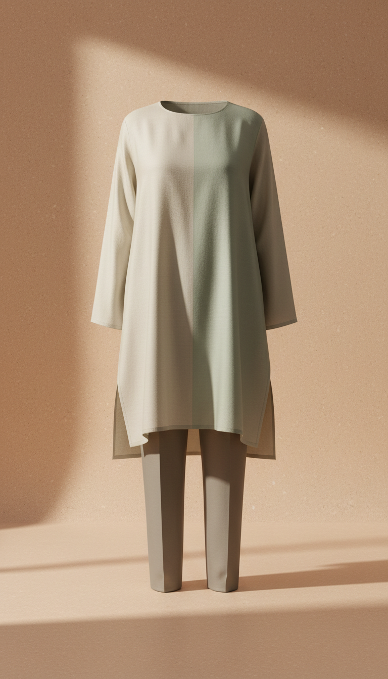Fine Cotton Tunic Trouser Set
