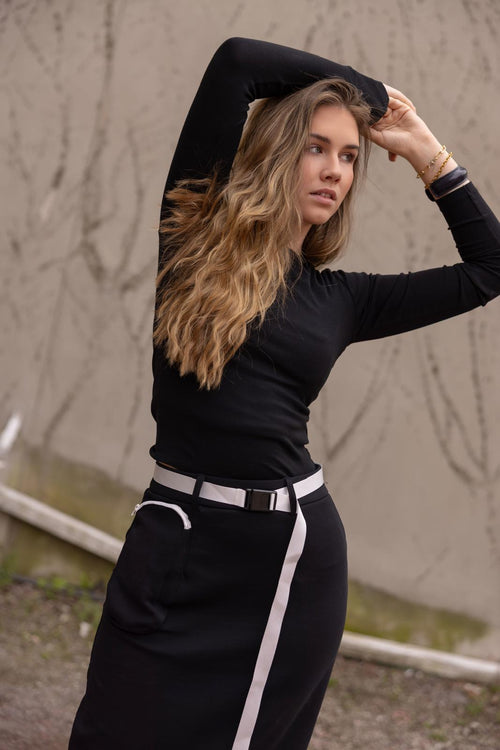 Black Pocket Skirt