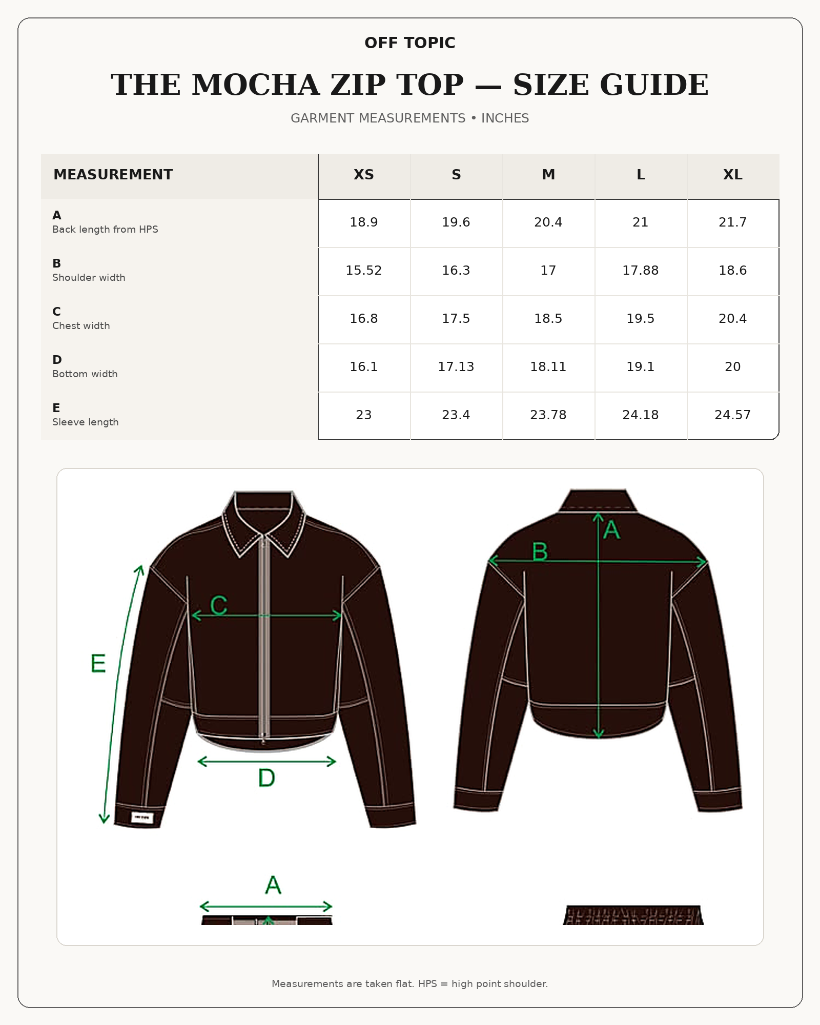 Mocha Zip Set